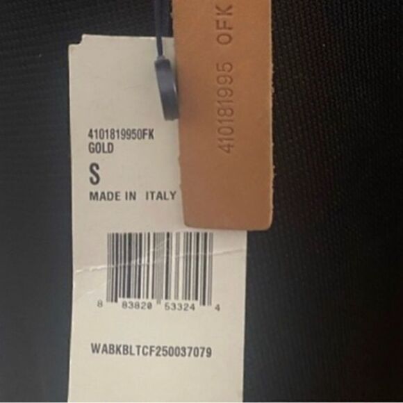 Ralph Lauren Collection * Y2K Brass Cuban Chain Link Double Wrap ID Plaque Belt - Picture 9 of 15